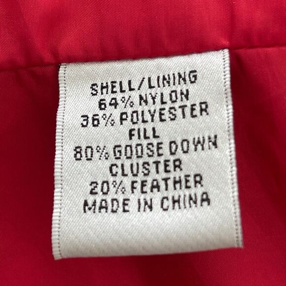 TALBOTS PETITES • Red Puffer Vest Belted Goose Down Blend • Petite Small • NWOT - Picture 10 of 10
